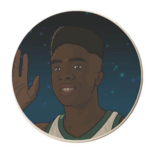 Lucas print - personalised beer coaster by The Girl Next Draw