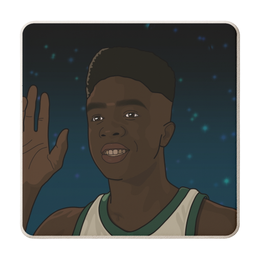 Lucas print - personalised beer coaster by The Girl Next Draw