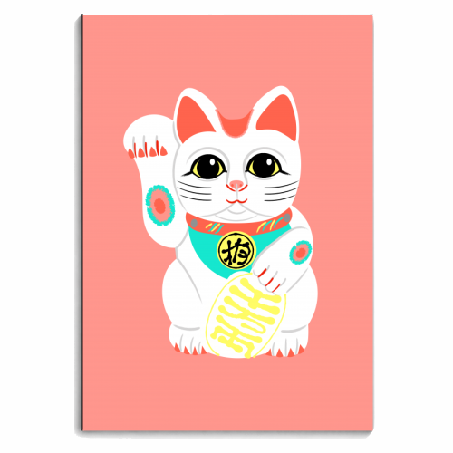 Lucky Cat - personalised A4, A5, A6 notebook by Adam Regester