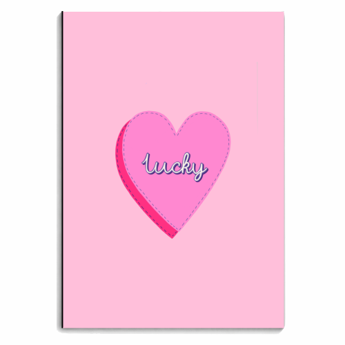 Lucky - Heart - personalised A4, A5, A6 notebook by Hollie Mills