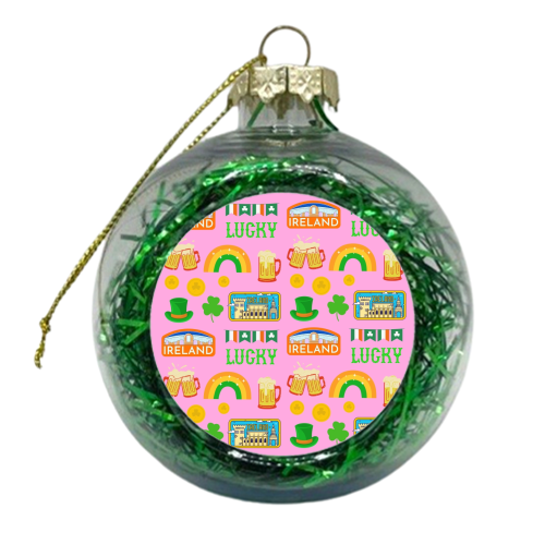 Lucky Irish Pattern - xmas bauble by Lilly Rose