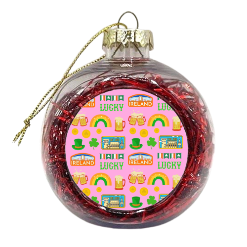 Lucky Irish Pattern - xmas bauble by Lilly Rose