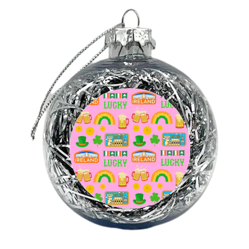 Lucky Irish Pattern - xmas bauble by Lilly Rose