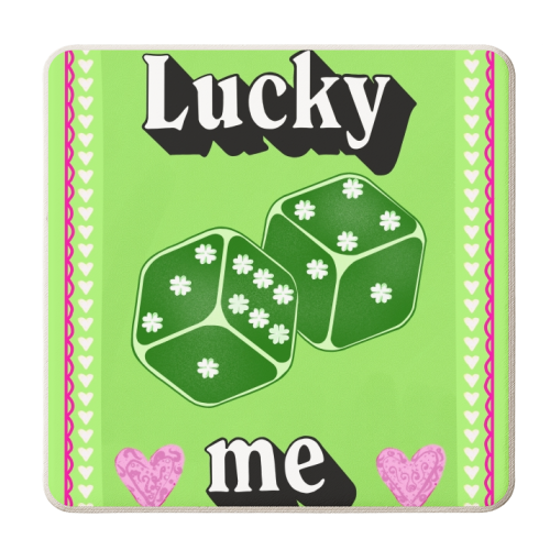 Lucky Me - personalised beer coaster by Yaz Raja