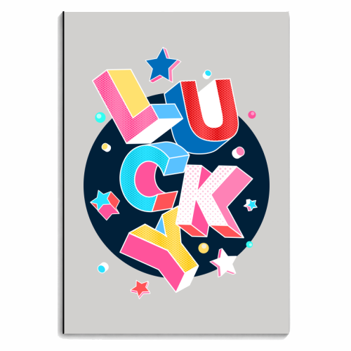 LUCKY - personalised A4, A5, A6 notebook by Ania Wieclaw