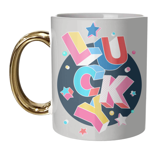 LUCKY - unique mug by Ania Wieclaw