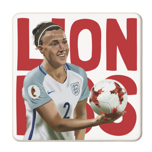 Lucy Bronze Lioness World Cup Illustration Giftware - personalised beer coaster by AbiGoLucky
