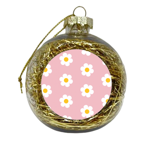 Lucy's Daisies - xmas bauble by Lucy Elliott