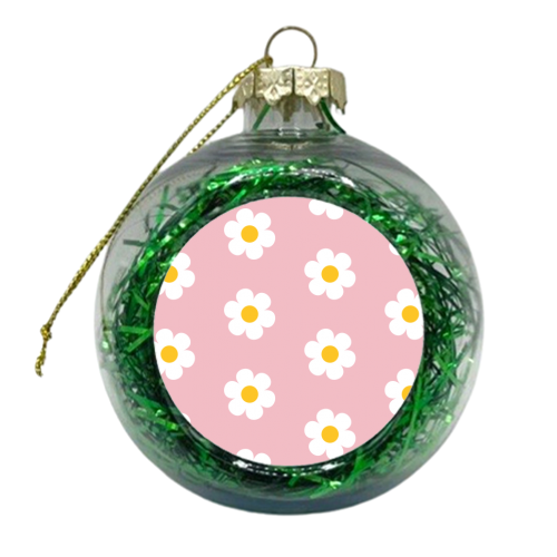 Lucy's Daisies - xmas bauble by Lucy Elliott