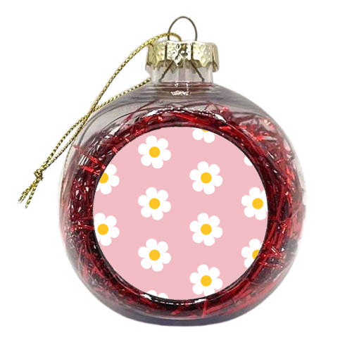 Lucy's Daisies - xmas bauble by Lucy Elliott