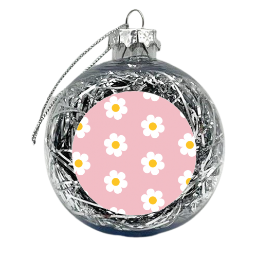 Lucy's Daisies - xmas bauble by Lucy Elliott