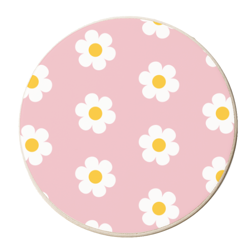 Lucy's Daisies - personalised beer coaster by Lucy Elliott