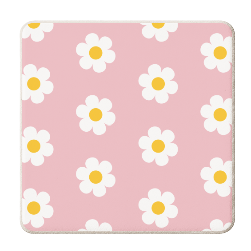 Lucy's Daisies - personalised beer coaster by Lucy Elliott
