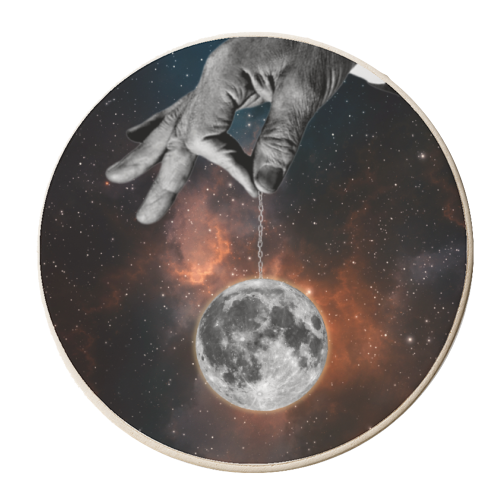 Lunar Puppeteer - personalised beer coaster by OhMC! Designs