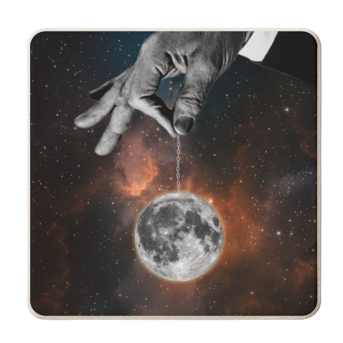 Lunar Puppeteer - personalised beer coaster by OhMC! Designs