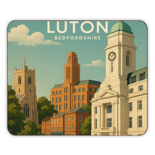 Luton Bedfordshire - designer placemat by Ms Doodle