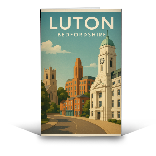 Luton Bedfordshire - funny greeting card by Ms Doodle