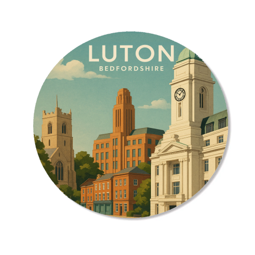 Luton Bedfordshire - Magnet by Ms Doodle