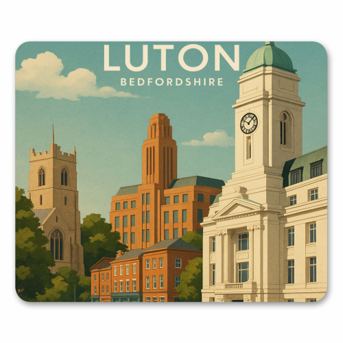 Luton Bedfordshire - mouse mat by Ms Doodle
