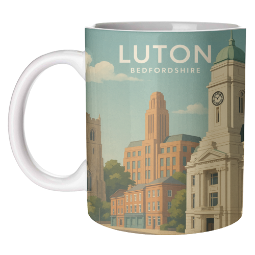 Luton Bedfordshire - unique mug by Ms Doodle