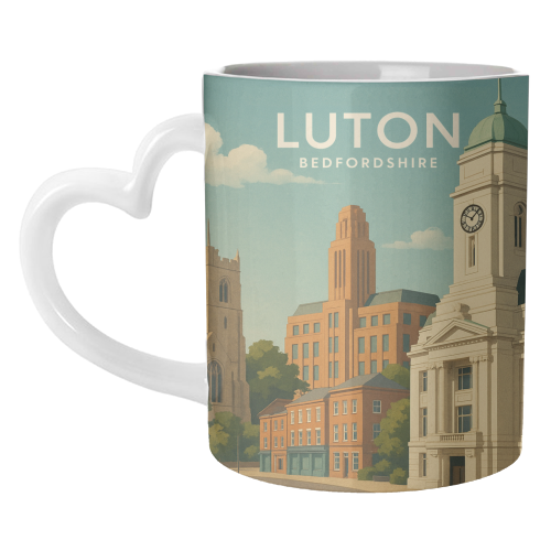 Luton Bedfordshire - unique mug by Ms Doodle