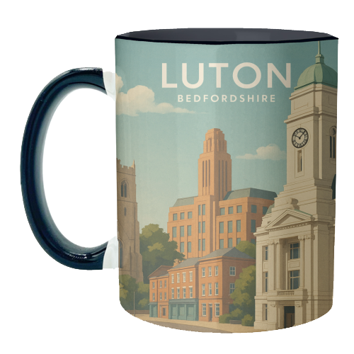 Luton Bedfordshire - unique mug by Ms Doodle