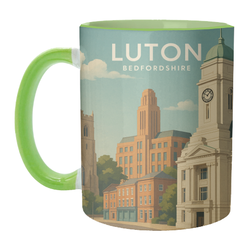 Luton Bedfordshire - unique mug by Ms Doodle