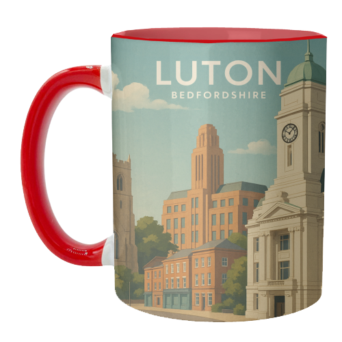 Luton Bedfordshire - unique mug by Ms Doodle