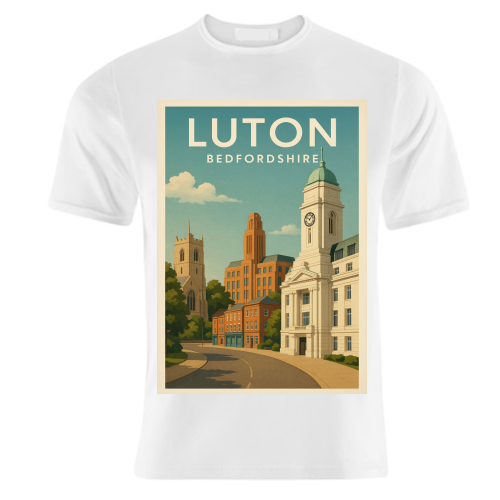 Luton Bedfordshire - unique t shirt by Ms Doodle