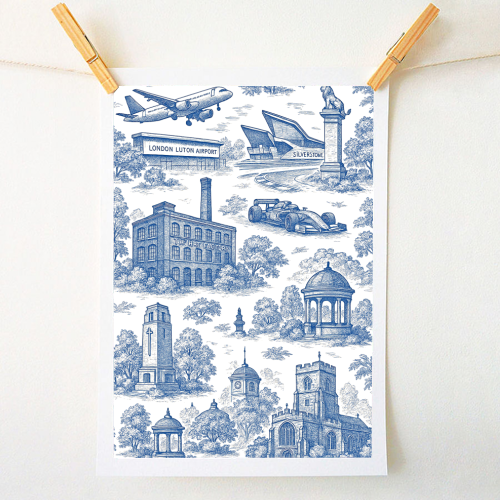 Luton Toile - A1 - A4 art print by Lilly Rose