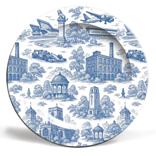 Luton Toile - ceramic dinner plate by Lilly Rose