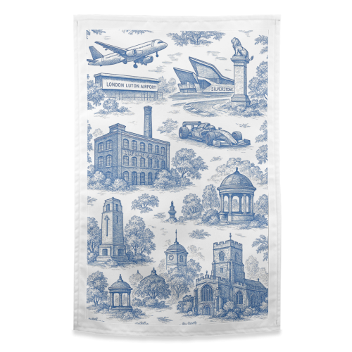 Luton Toile - funny tea towel by Lilly Rose