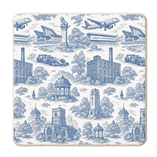 Luton Toile - personalised beer coaster by Lilly Rose