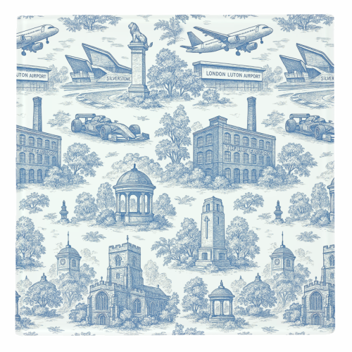 Luton Toile - personalised beer coaster by Lilly Rose