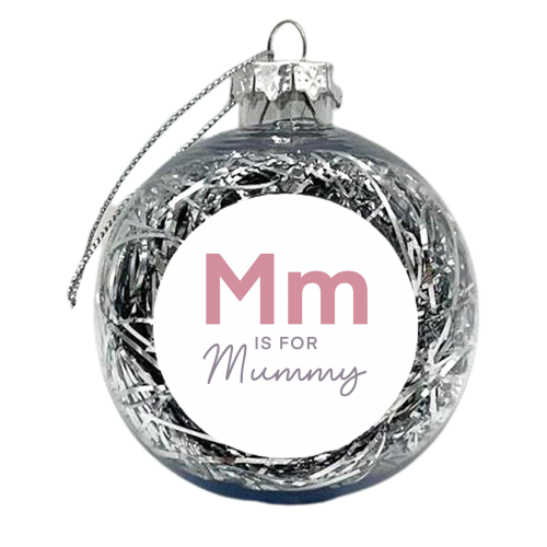 M is for mummy child print - xmas bauble by The Girl Next Draw