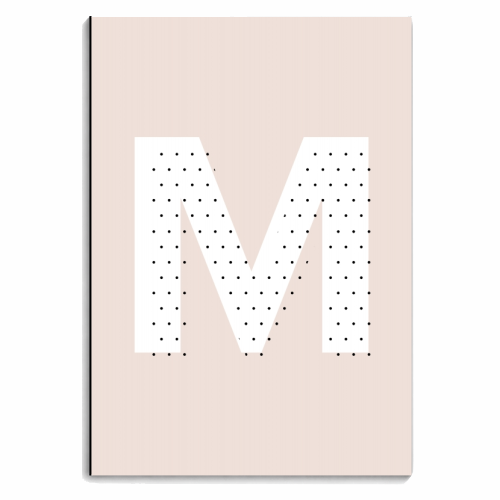 M Polka Dot Initial - personalised A4, A5, A6 notebook by Toni Scott