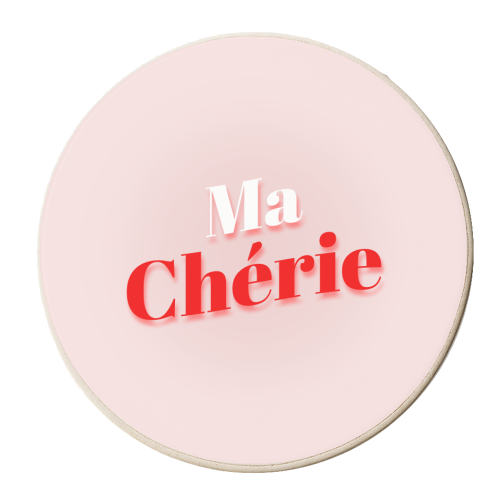 Ma Cherie - personalised beer coaster by Dominique Benedict