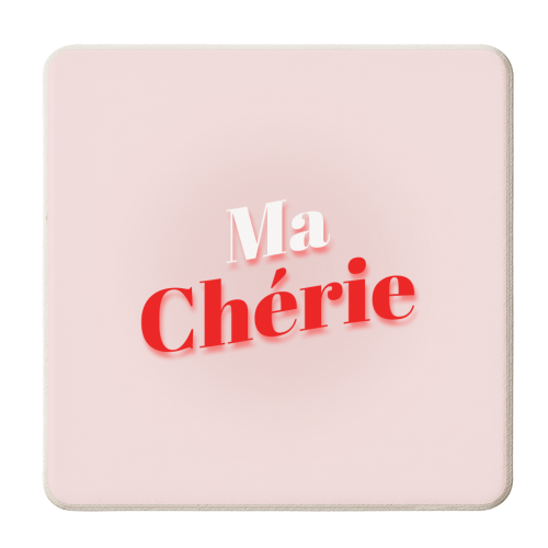 Ma Cherie - personalised beer coaster by Dominique Benedict