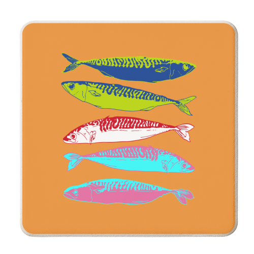 Mackerel - personalised beer coaster by EZbie