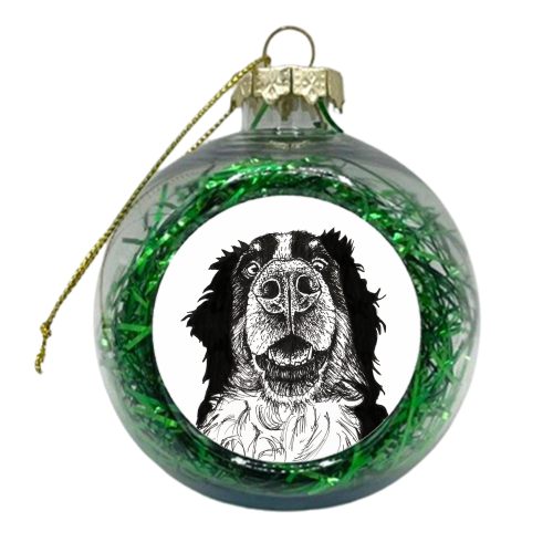Mad Dog - xmas bauble by Abi Buchan