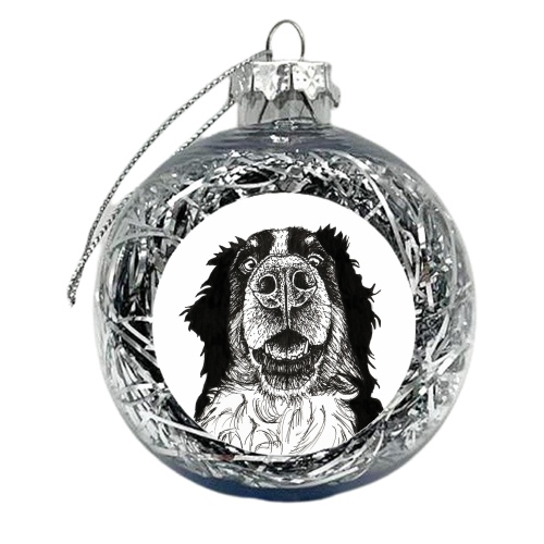 Mad Dog - xmas bauble by Abi Buchan