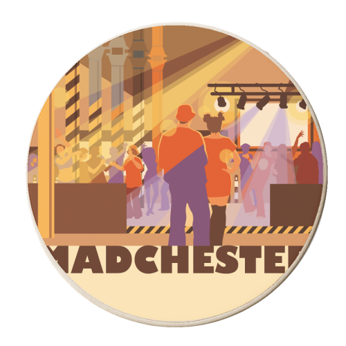 Madchester - personalised beer coaster by Stephen Millership