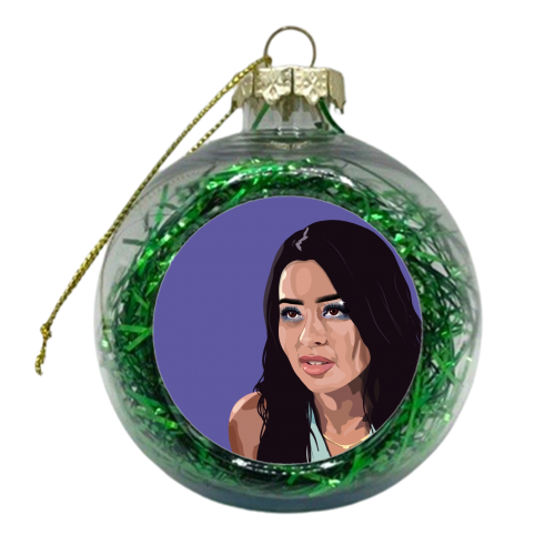 Maddy euphoria print - xmas bauble by The Girl Next Draw