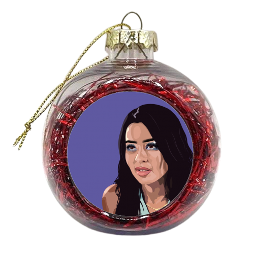 Maddy euphoria print - xmas bauble by The Girl Next Draw