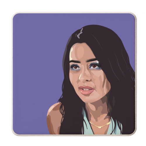 Maddy euphoria print - personalised beer coaster by The Girl Next Draw