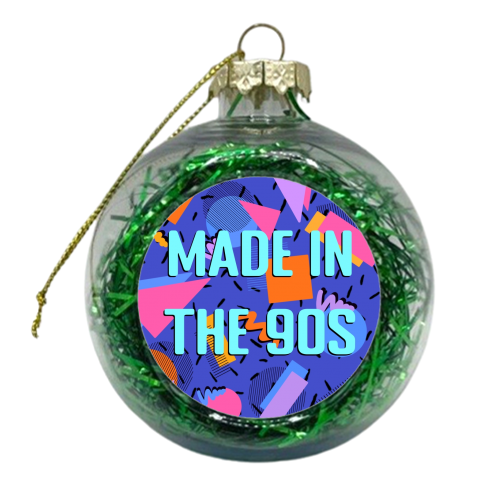 Made in the 90s print - xmas bauble by The Girl Next Draw