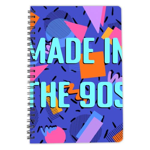 Made in the 90s print - personalised A4, A5, A6 notebook by The Girl Next Draw