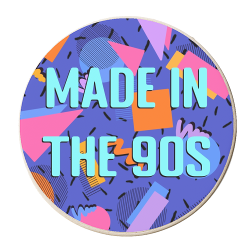 Made in the 90s print - personalised beer coaster by The Girl Next Draw