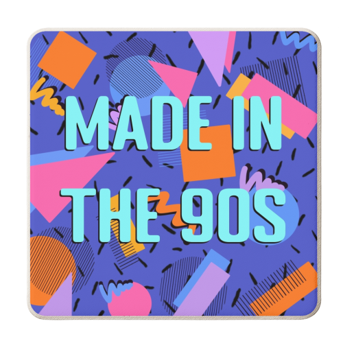 Made in the 90s print - personalised beer coaster by The Girl Next Draw