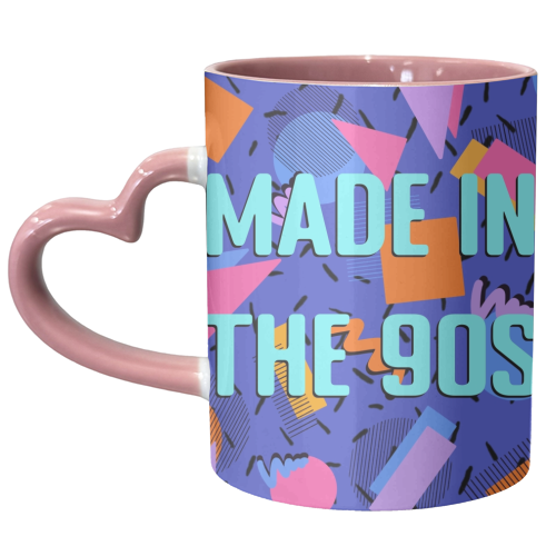 Made in the 90s print - unique mug by The Girl Next Draw